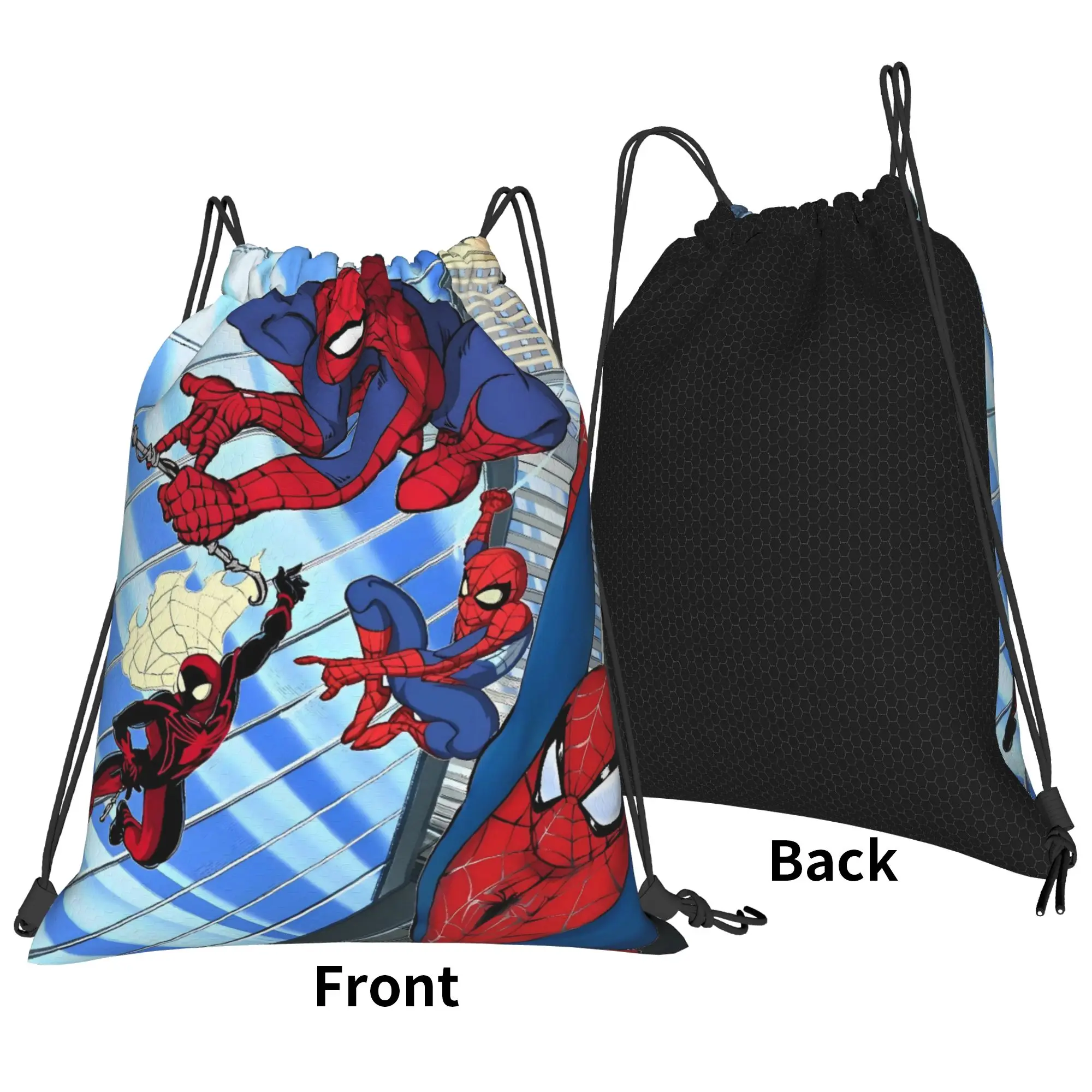 S-Spiders Heroes Backpack  Foldable Women Outdoor Beach Print Sackpack String Bags