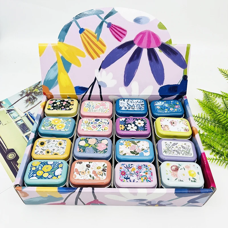 10pc New colorful mini cartoon alpaca sailboat print tin box sealed jar packing boxes jewelry candy box small storage boxes