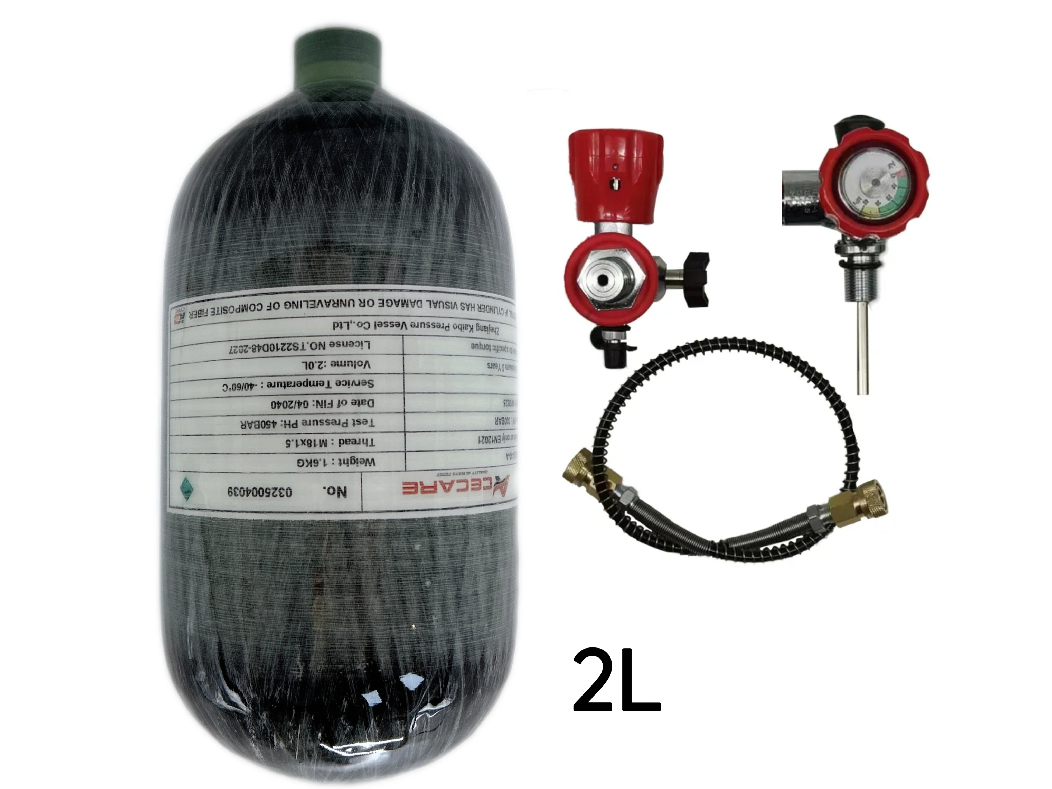 

ACECARE 4500psi 2L цилиндр из углеродного волокна 300 бар воздушный бак высокого давления цилиндр для подводного плавания с регулирующим клапаном M18 * 1,5