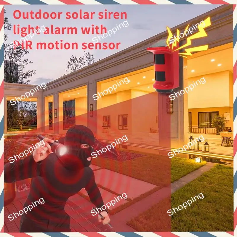 

M20K Solar Infrared Alarm Human Body Sensor Anti-Theft Alarm Solar Powered Outdoor Human Body PIR Motion Detector