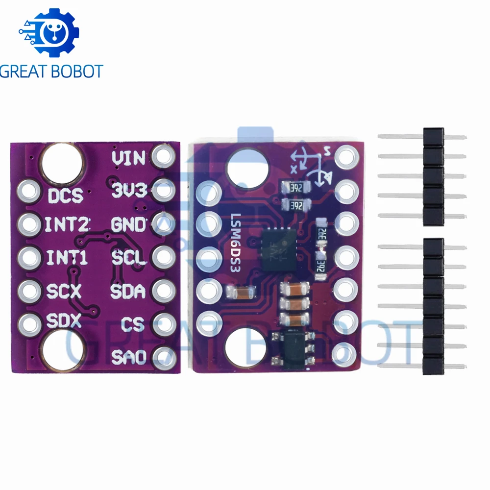 GY-LSM6DS3 Breakout Board: 3-Axis Accelerometer, Gyroscope & Embedded Temp Sensor – SPI/I2C Interfaces