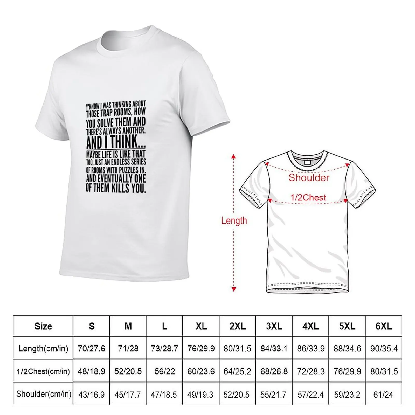 Dirk Gently- Trap Rooms. T-Shirt men t shirt cotton 100% t shirts for man pack cotton t shirt for man T-shirt
