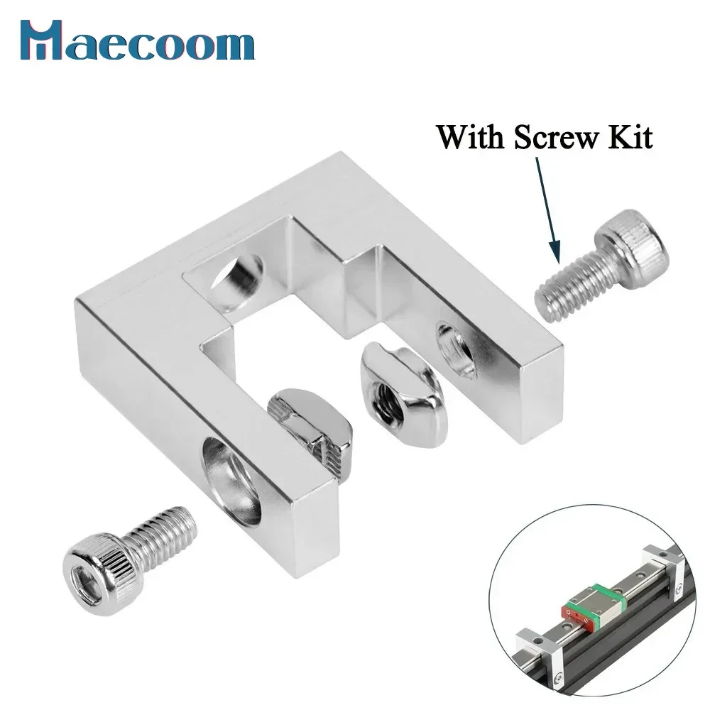 MGN12 Linear Guide Rail Fixed Base Profile Fixed Block 2020 2040 Aluminum Profile Fixing Block For Ender3 Voron CLV CR10