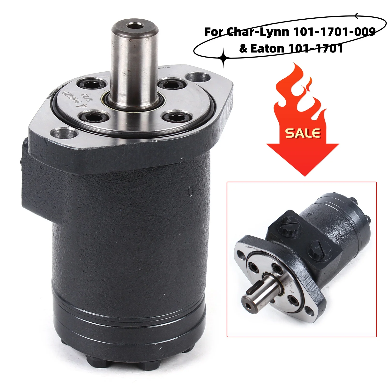 Straight Shaft Hydraulic Motor Engine  Low Speed High Torque For Char-Lynn 101-1701-009 & Eaton 101-1701