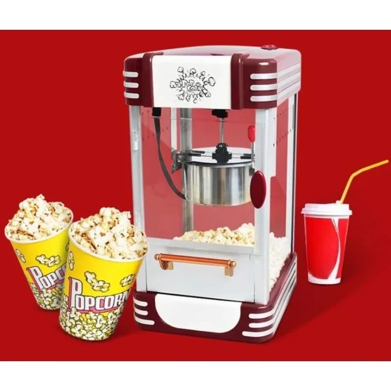 Household Automatic Popcorn Machine, Commercial Corn Puffing Maker for Snack Food Making