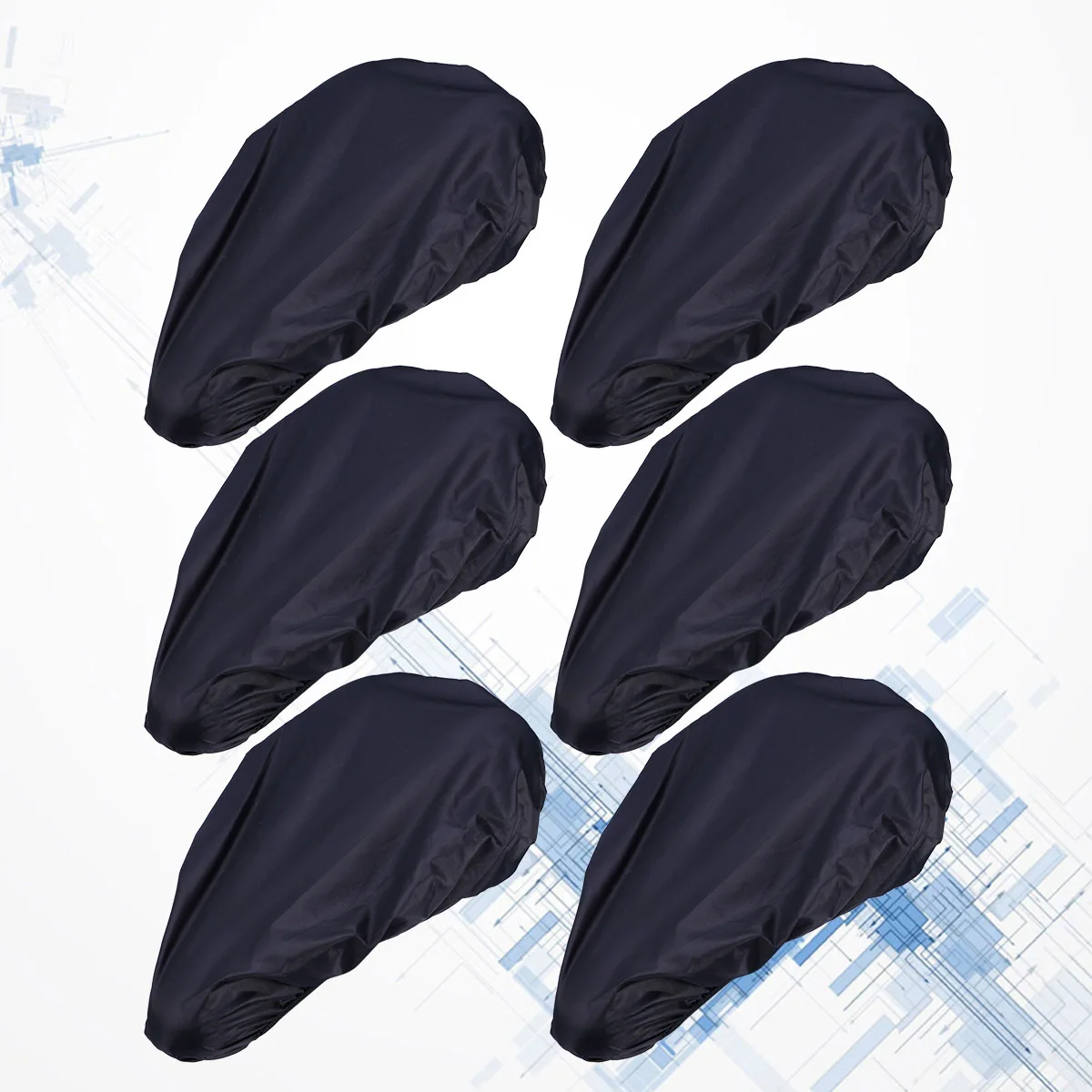6Pcs Waterproof Elastic Bike Seat Cover Durable Protective Saddle Cover Rainproof Dust Resistant Outdoor Accessories