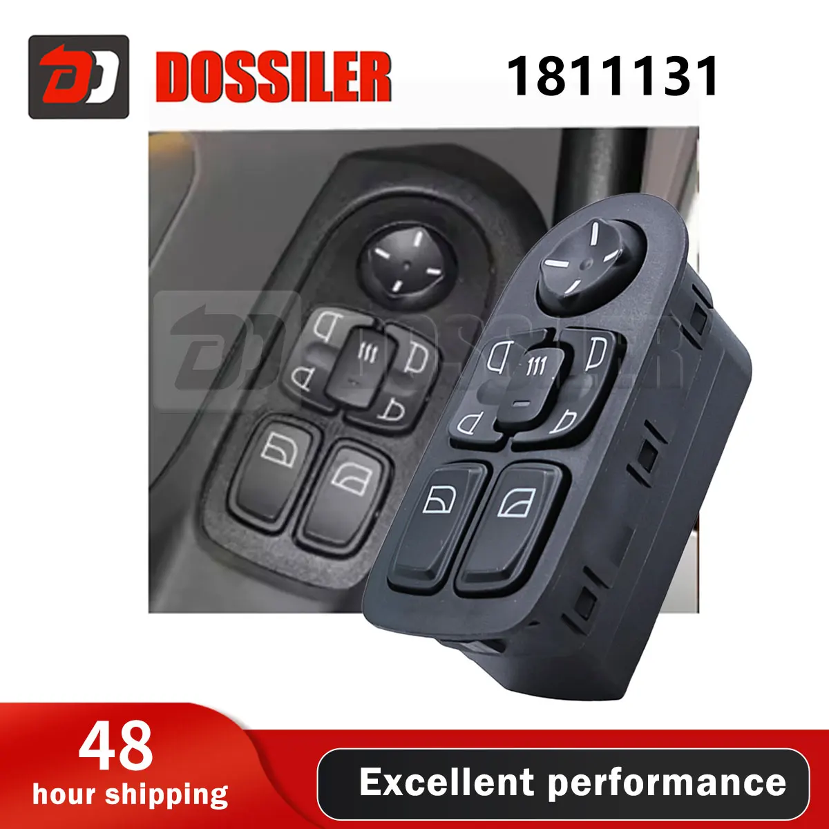 

1811131 Dossiler Electric Power Window Switch for DAF XF Truck CF65 CF75 XF95 1736600 1669884 1788599 1736600 1746650 Car Parts