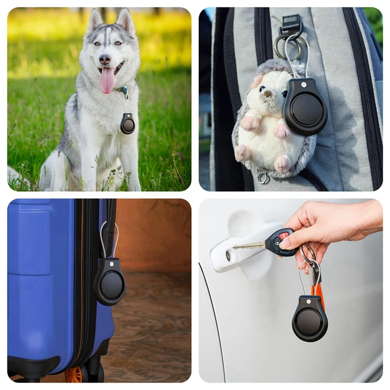 2 Pack For Airtag Keychain Holder Waterproof, Anti-Lost Case With Cable Holder For Apple Airtag, Keys, Backpacks, Pets