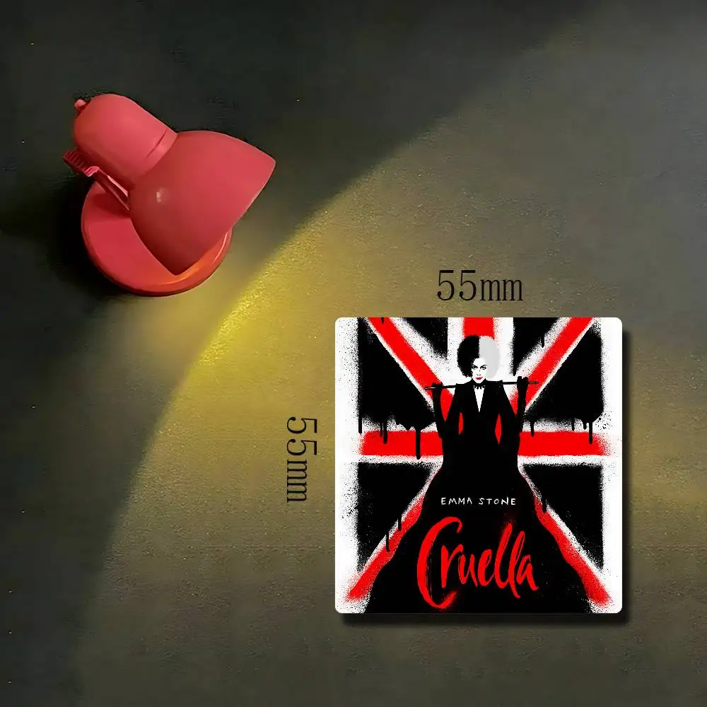 C-CRUELLA EMMA حجر الفيلم الكلاسيكي PVC مغناطيس الثلاجة نقل الحرارة الطباعة ملصق الثلاجة لديكور المنزل والمطبخ