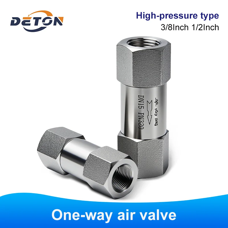 

high-pressure starting type stainless steel gas check valve with internal threads of 3/8 and 1/2 inch is used for gas passage
