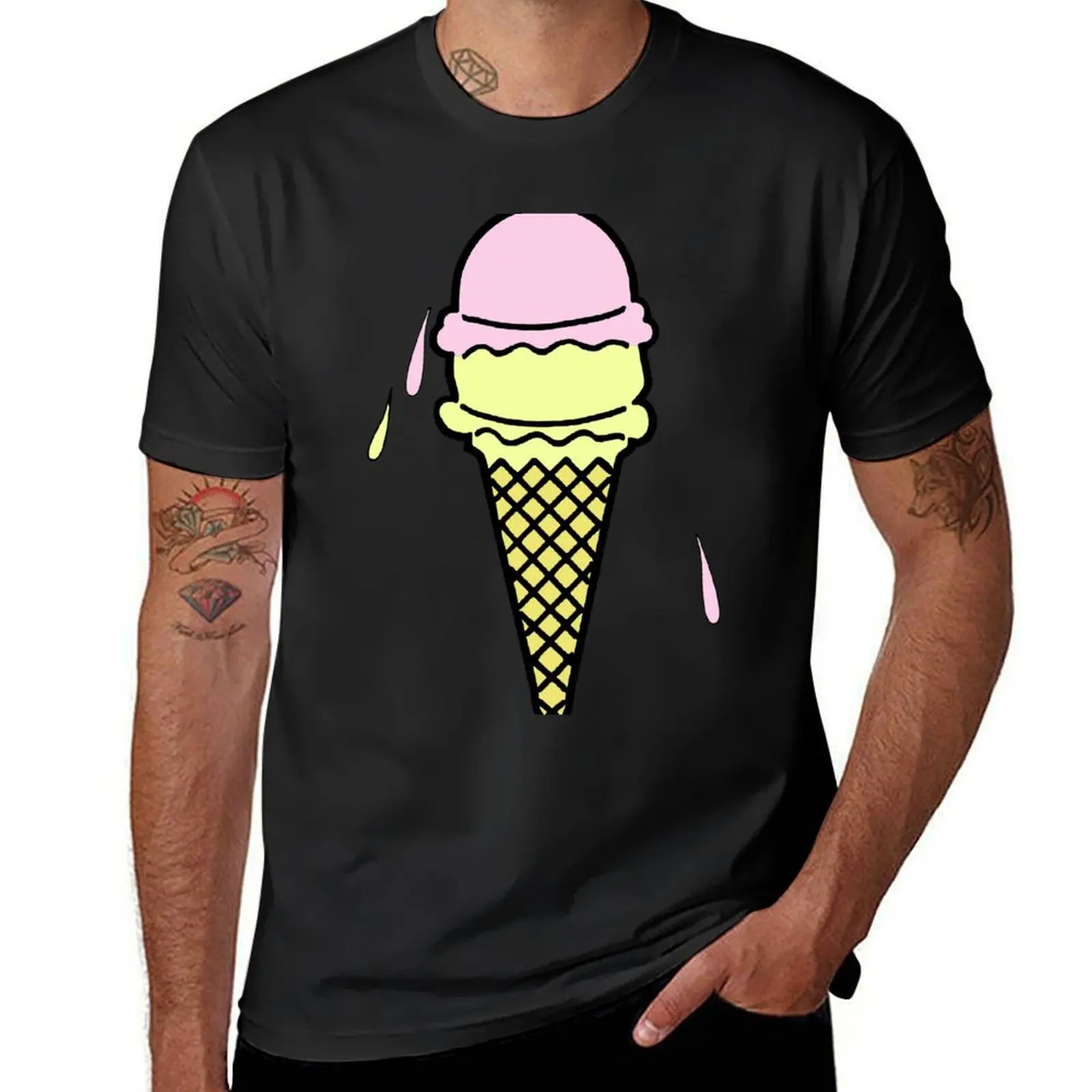 Ice Cream Shirt T-Shirt funnys oversizeds anime hippie clothes heavyweight t shirts for men