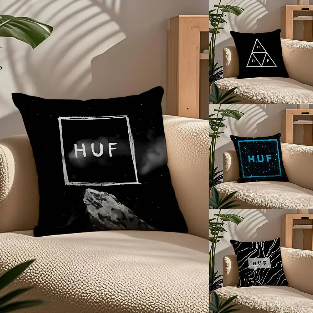 

Anime H-HUFS Pillow Case Comfort Sofa Bed Silky elegant Invisible zipper Custom Decorative cushion cover