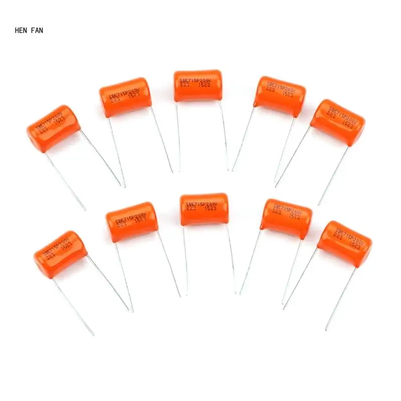 

10Pcs Orange Drop Capacitors Tone Caps 200v 715P .022ufElectric Guitar Capacitor M89D