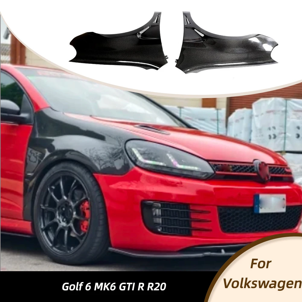 

Car Front Side Fenders Flares for Volkswagen VW GOLF 6 VI MK6 2010-2013 Carbon Fiber Car Side Fender Trims Racing Body Kits