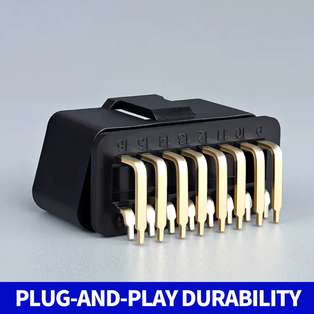 Zdjęcie 6: Złącze samochodowe OBD2 16-pinowe męskie OBDII 12V 24V Interfejs Diagnostyczny do Ciężarówek Wtyczka 16PIN Części Samochodowe Pozłacane Zagięte piny Wytrzymałe