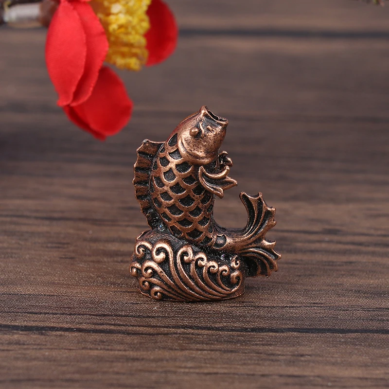 1Pc Feng Shui Jumping Koi Alloy Incense Burner Stick Holder Meditation Buddha Coil Base Incense Holder Home Utensil Decorations