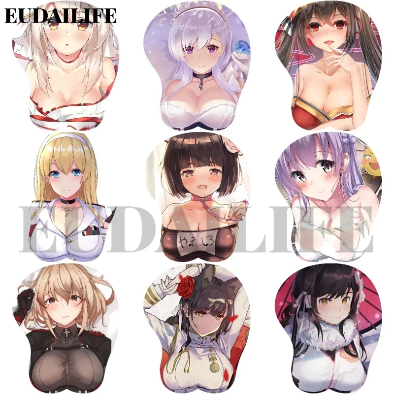 

Azur Lane 3D коврик для мыши Atago Belfast Roon Ayanami подставка для рук под запястье коврик для мыши силиконовый Oppai мягкий коврик для мыши офисная работа