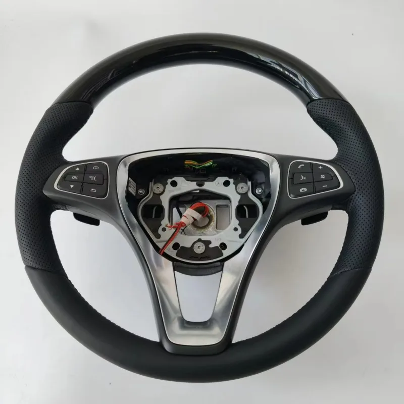 Car Steering Wheel - Processed with Carbon Fiber and Heated - Walnut Steering Wheel for GLE GLS C200L GLA200