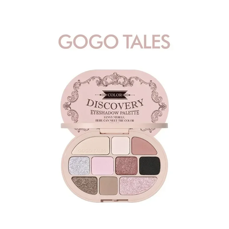 GOGOTALES-Paleta de Sombras Lolita, Contorno High Gloss, Placa Integrada, Maquiagem Olhos, 10 Cores