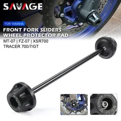 Front Axle Fork Crash Slider For YAMAHA MT-07 FZ-07 2014-2024 MT07 Tracer 700 7 GT XSR FZ07 Motorbike Wheel Protector MT FZ 07