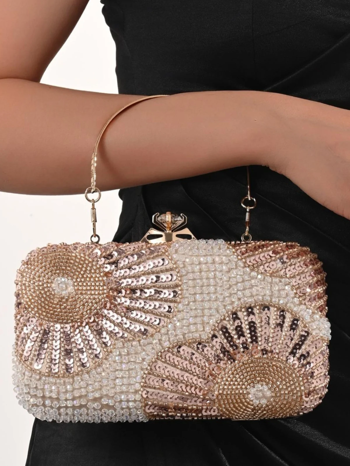 

Ele Evening Dr Bag Women's Clutch Diamond Embellied Small Square Bag Faionable Handheld Bag Par Accory