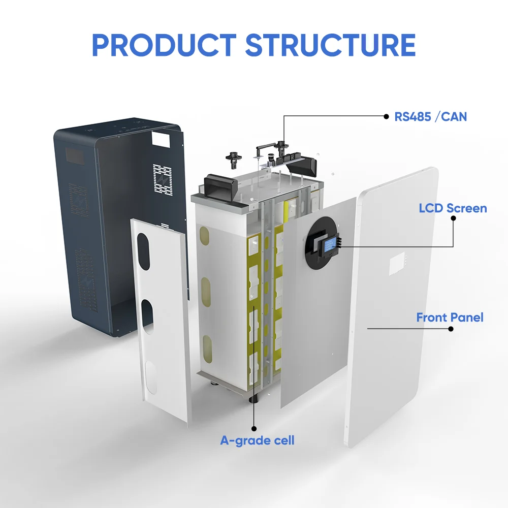 51.2V 280Ah 300Ah 314ah 16Kwh 15kwh 20kwh Home Standing Model With Wheels LiFePO4 Energy Storage System Lithium Ion Battery