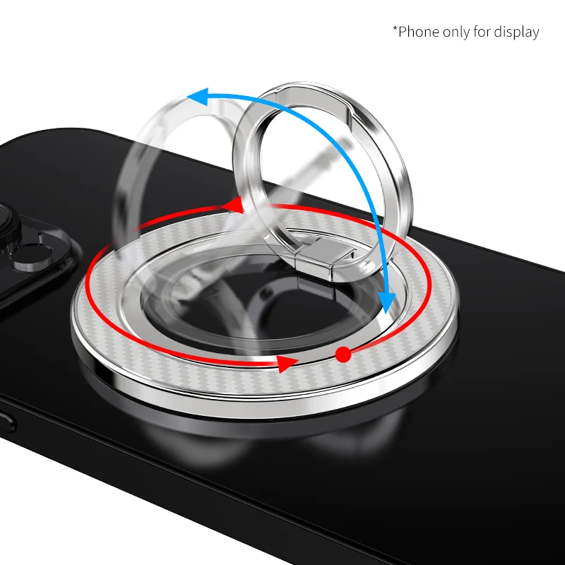 

KZDOO MagCarbon Stand Carbon Fiber Pattern Adjustment Fold at 110 Rotate 360° Metal Stand for All Magnetic iPhones Accessories