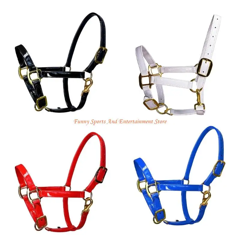 

C4DE Quality Fashionable Leather Horse Headgear Horse Bridle Headstall With Golden Hardware Waterproof Design For Stable Use