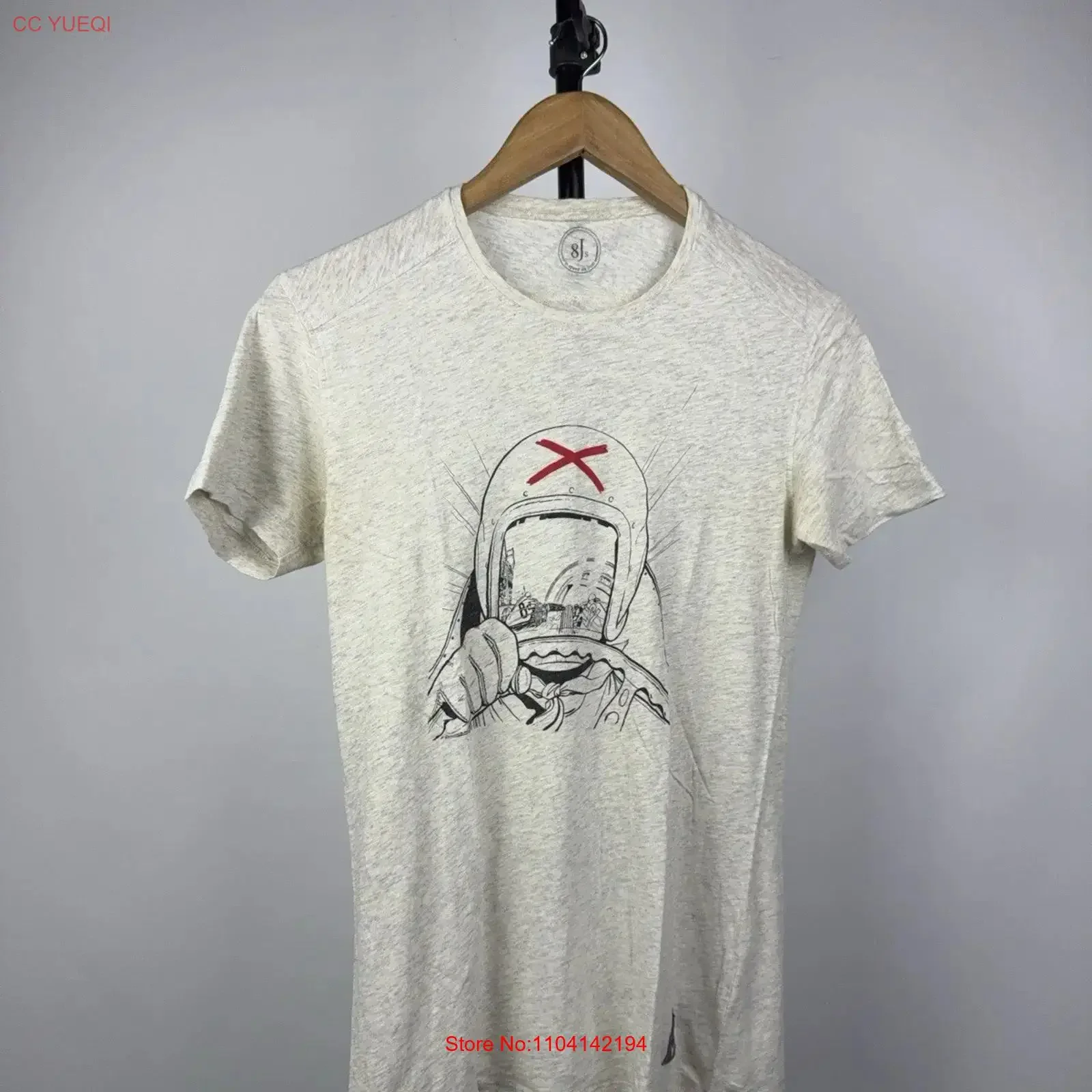 Camiseta de piloto de carreras 8Js x Michel Vaillant para hombre, talla vintage, lavada, suave, para uso diario, ligeramente a la moda, transpirable