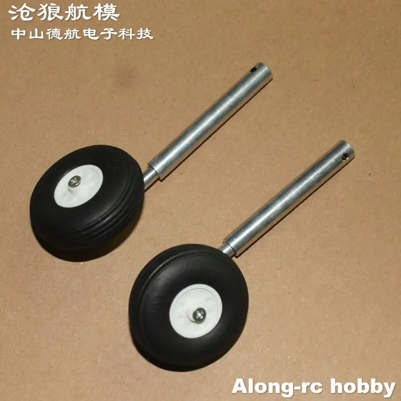 118mm une deux roues en polyuréthane en alliage d'aluminium léger Anti-Vibration trains d'atterrissage M3/M4 pour pièce de modèles d'avions LG RC rétractable