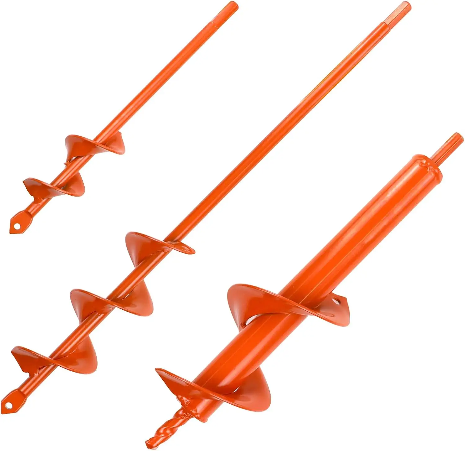 

Garden Auger Drill Bit Set of 3, 1.6x8.6 3x12 2x14.5 Inches for 3/8" Hex Drive, Easy Planter for Bulbs Bedding Digging