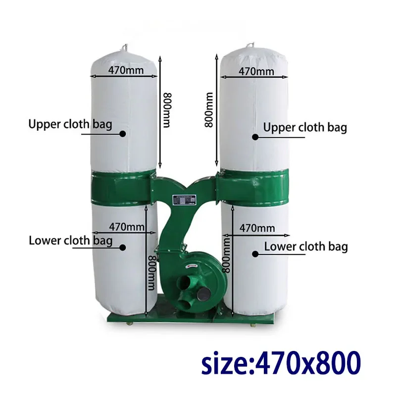 470mm 630mm Vacuum Cleaner Blower Dust Suction Bag Industrial Woodworking Dust Collection Filter Dust Powder Dustproof Cloth Bag