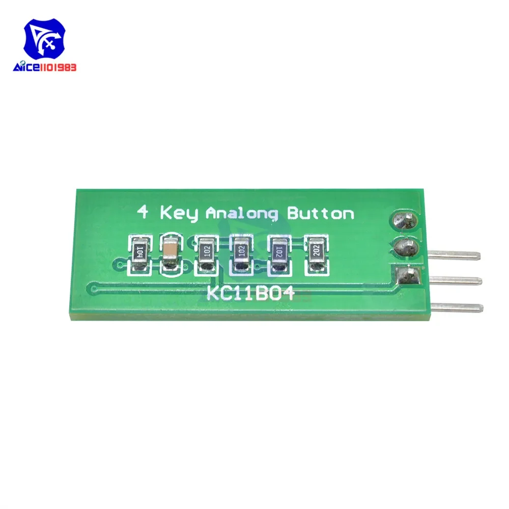 AD Keypad Board KC11B04 4 Key Analog Buttons AD Keypad Module ADC Port Keyboard for Arduino MEGA2560 with Pin