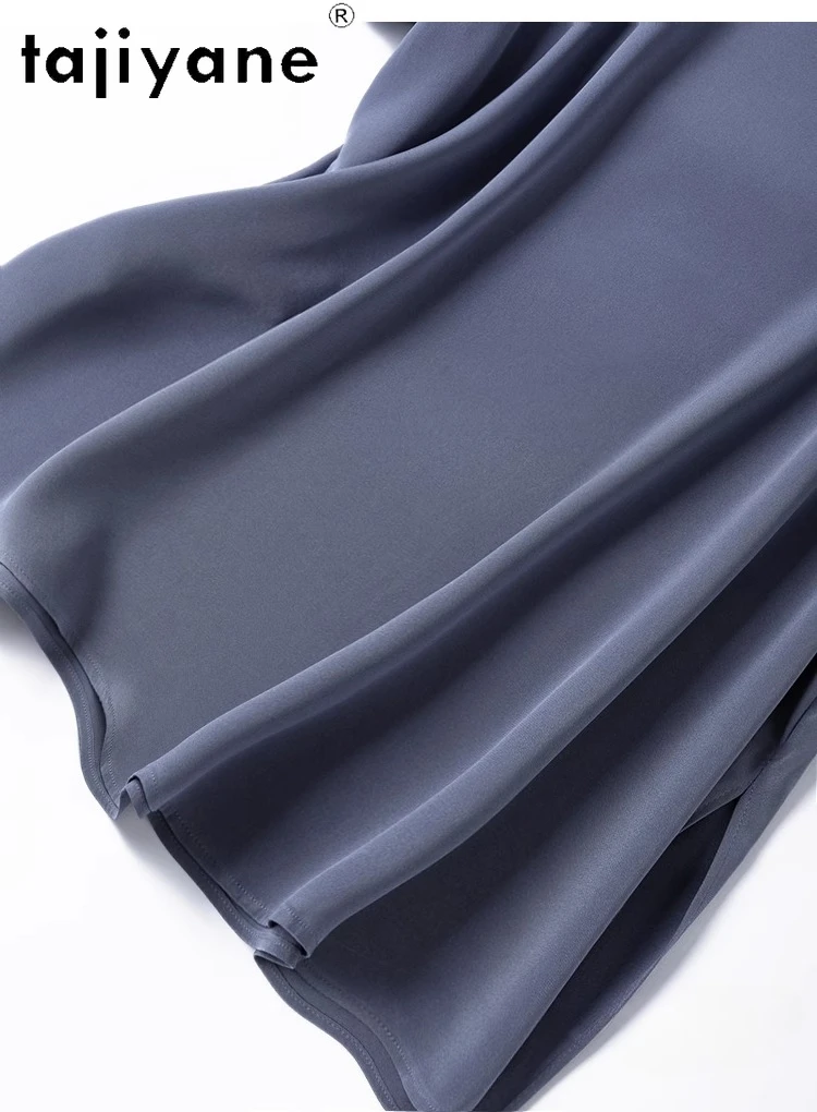 TAJIYANE 93% moerbeizijde T-shirts voor dames Elegante losse T-shirts met korte mouwen 26 mommes Zomertops 2025 Dameskleding Nous Diego Diego Diego