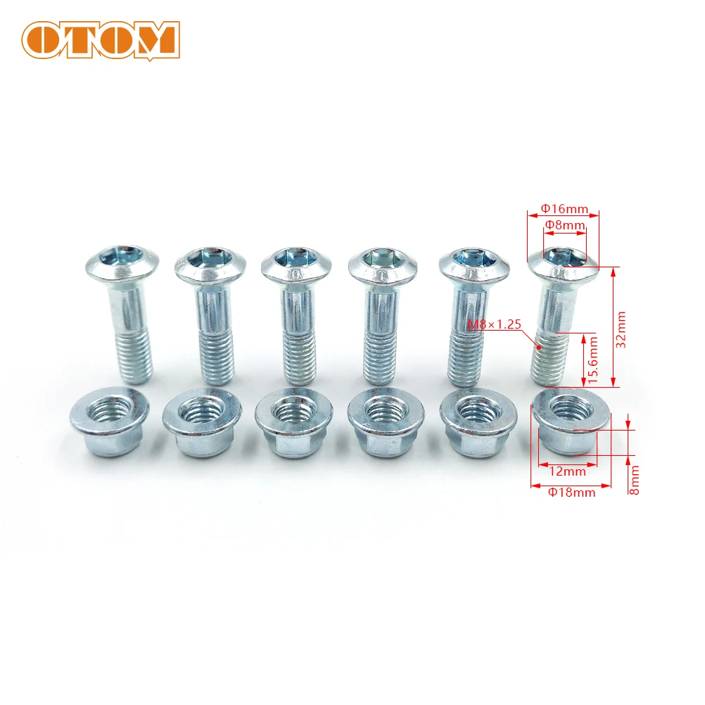 OTOM Motorcycle 12 Pcs Sprocket Plugs Bolt Set Screws Dirt Bike Motocross Enduro Accessories Nuts Set For KTM CRF YZF WRF KXF RM