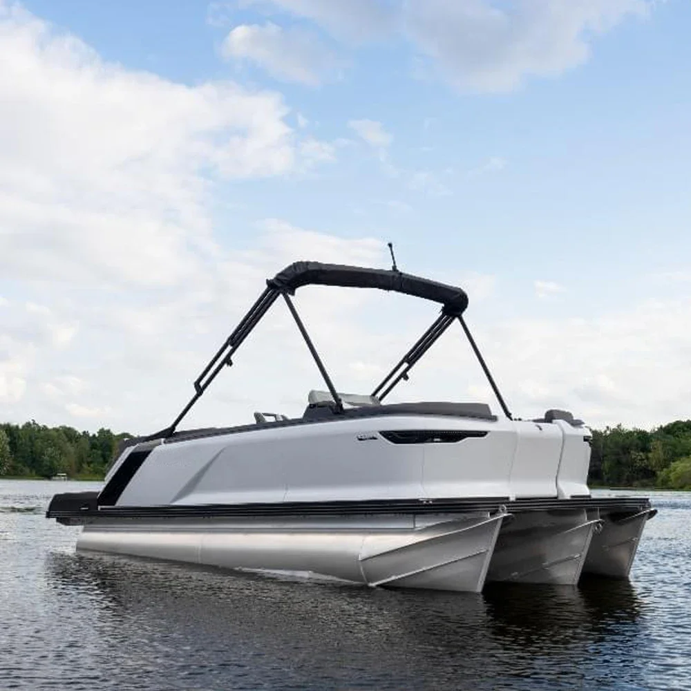 2025 Lake Pleasure Boat Aluminum Pontoon Trimaran with Motor for Sale