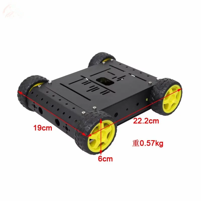 Smart Robot 4WD Car Metal Chassis Kit For Arduino Motor Car Wheels Robot Platform Chasis Encoders Aluminum Avoidance DIY RC Toy