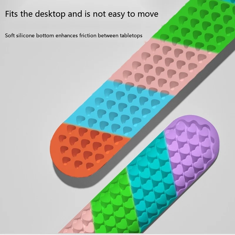 Silikon-Tastatur-Handballenauflage in Herzform, 3 Farben, ergonomische rutschfeste Schreibtischunterlage für Büro und Gaming – Detail 2