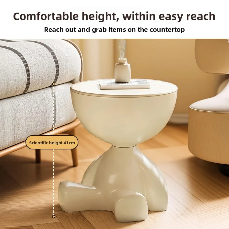 طاولة بجانب السرير فاخرة خفيفة، أريكة منزلية، رف جانبي، شرفة غرفة النوم، طاولة بلاستيكية قابلة للإزالة، طاولة قهوة