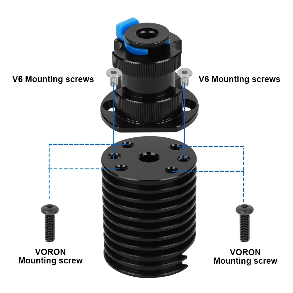 Upgraded E3D Hotend Kit For E3D Revo Hotend Kit V6 Heatsink Ceramic Heating Core 104Nt Thermistor for Ender 3 Voron E3D Revo view 4