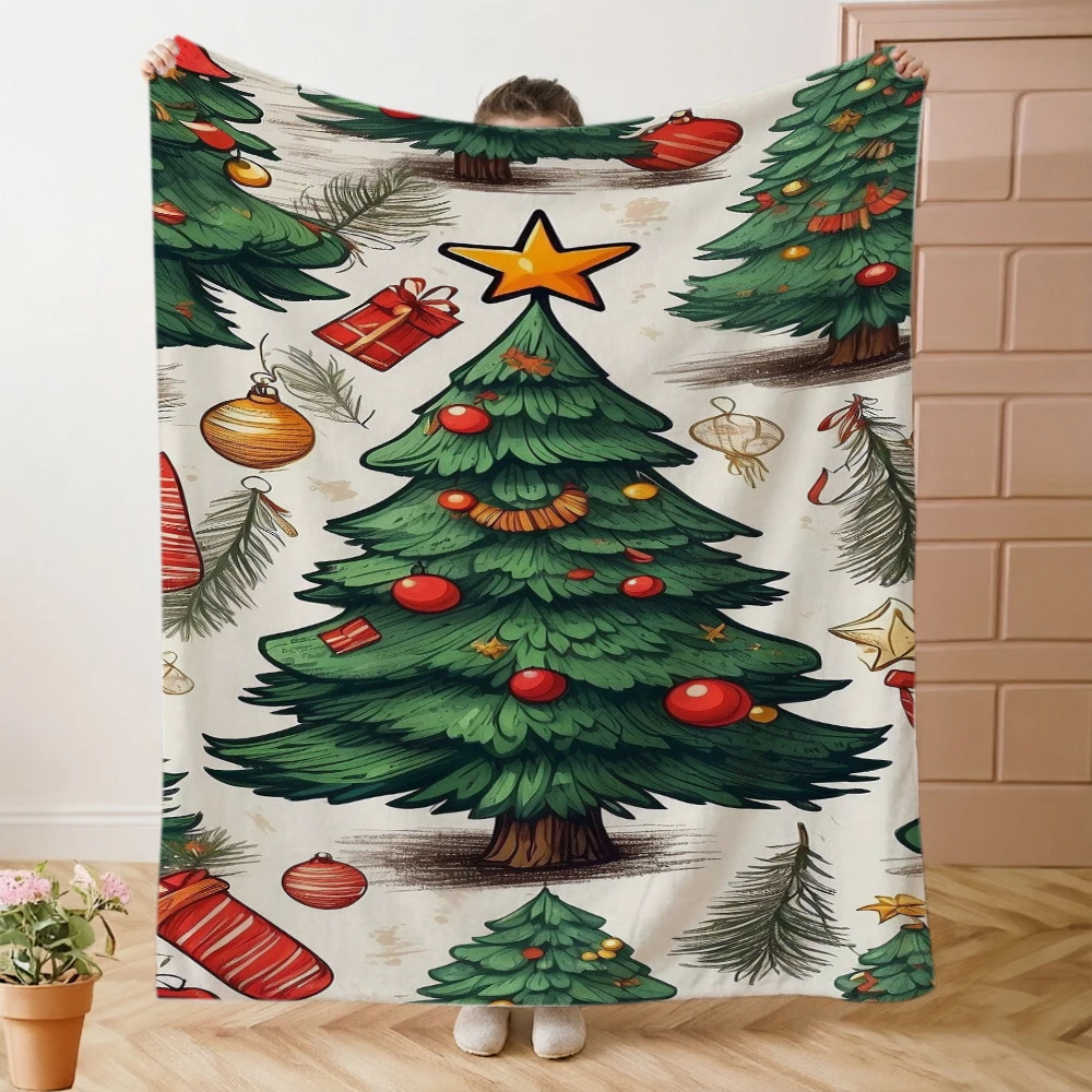 Charming Winter Forest Motif Cozy Bed Throw Versatile Home Decor Gift Idea For Gym Dance Studio Lounge Area
