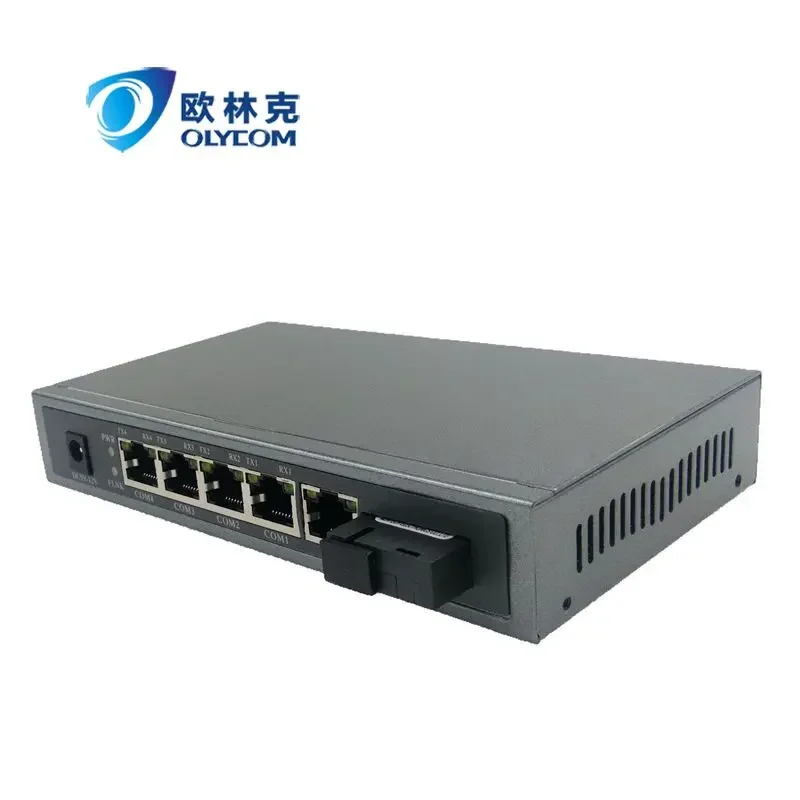 4 ports RS232 Serial to Fiber/Ethernet Converter Smart Electronics TCP/IP RJ45 Converter