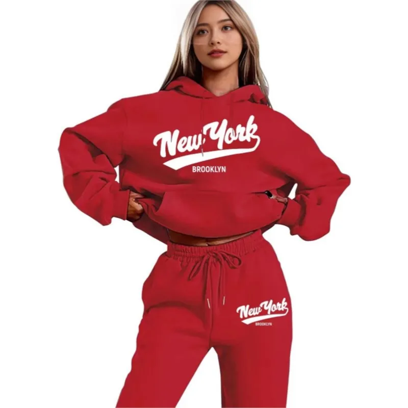Daily Hot Sales Women Tracksuit Long Sleeve Fashion Women Clothing Sweatpants Pullover Sports Outdoor Casual warm Tracksuit suit