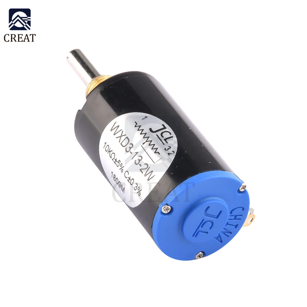 Zwart Precisie WXD3-13-2W Multi-Turn Draadgewonden Lineaire Potentiometers 10K Ohm Diy Kit Elektronische Pcb Board Module