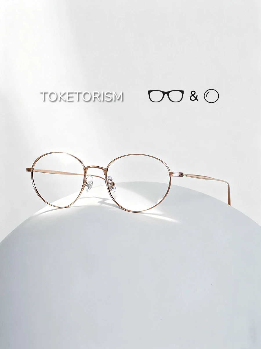 

Очки для чтения Toketorism Quality Oval Frame в титановой оправе для женщин и мужчин, оптические оправы