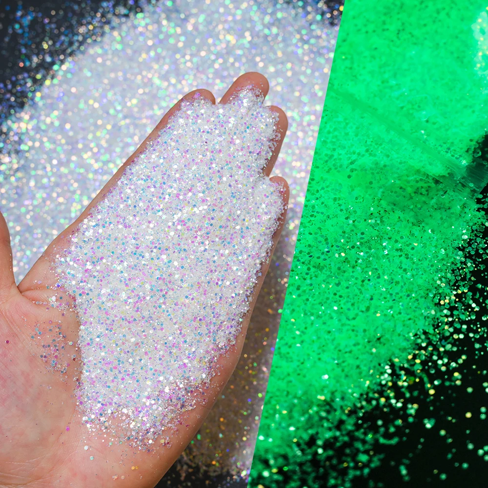 10g/Bag Glow In Dark Phosphor Powder Nail Art Luminous Glitter Pigment Long-Lasting Super Bright Epoxy Resin Filler Nail Powder*