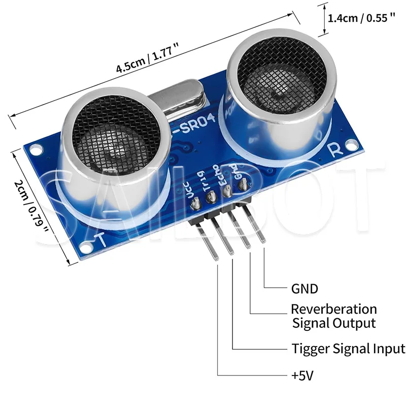 1-10 قطعة HC-SR04 مستشعر بالموجات فوق الصوتية HCSR04 إلى كاشف الموجات العالمية تتراوح وحدة HC SR04 مستشعر المسافة لاردوينو 3.3 فولت-5 فولت