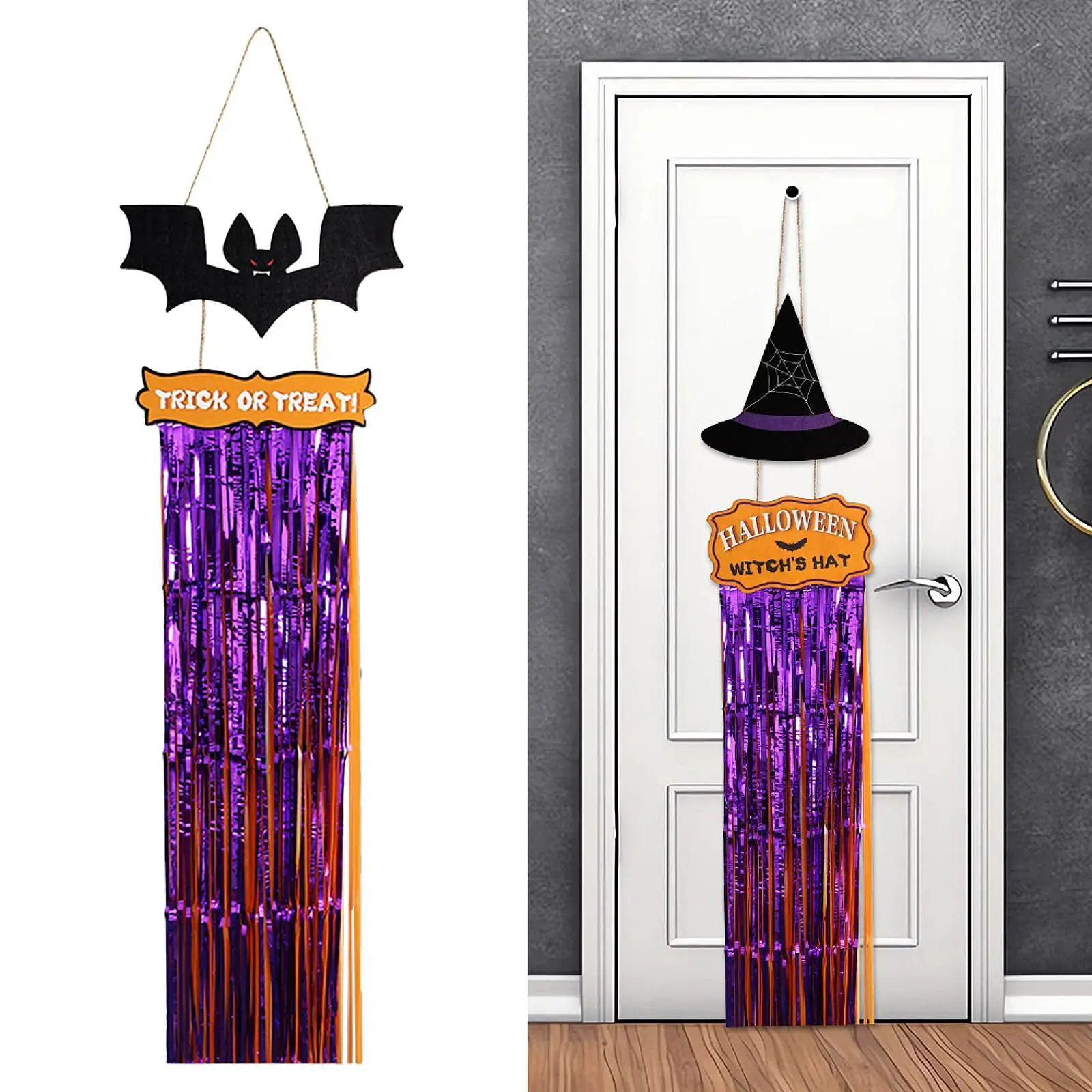 Halloween Hanging Sign Versatile with Lanyard for Relatives Wall Plaque Wood Ornament for Indoor Living Room Window Outdoor Wall