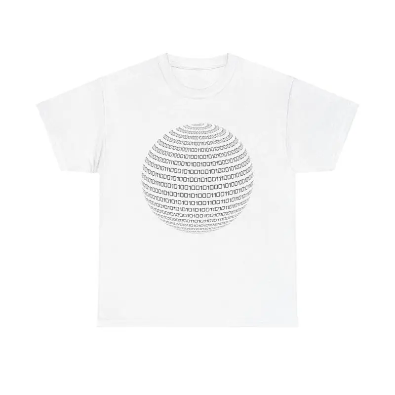 Binary Sphere code programming tech digital cyber hacker data cool minimal tee