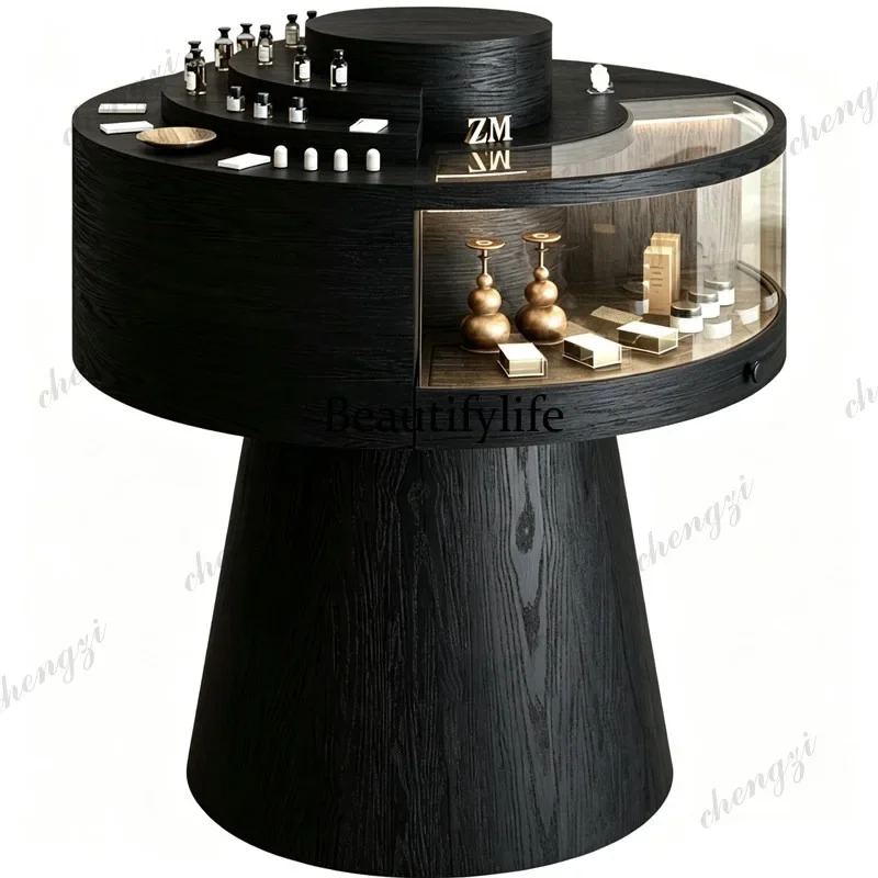 Minimalist wood circular display stand Multi-layer Nakajima water table Commercial displaya68